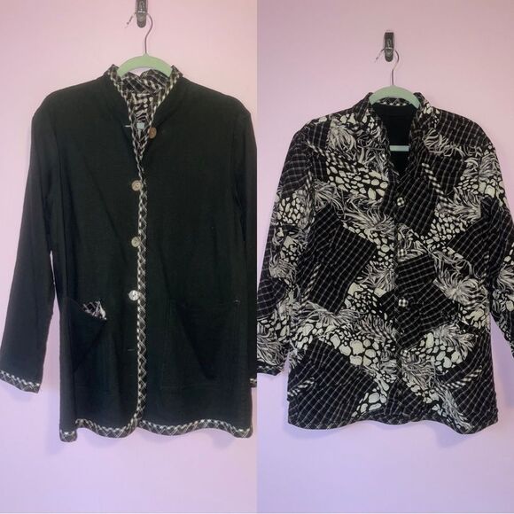 Koos of Course QVC S Reversible Jacket Linen Silk - Picture 1 of 14